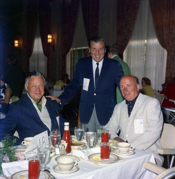 Joseph H. Lauder, Homer Marshman and Max Sentlowitz dining at a cancer benefit at The Breakers in Palm Beach.