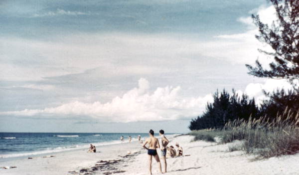 People enjoying the outdoors at Fort Myers Beach, Florida.