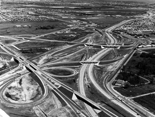 Aerial view of the Golden Glades Interchange - Miami, Florida