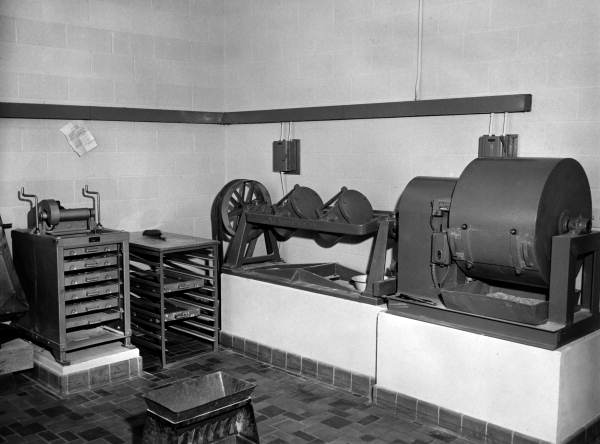 Sound proofed room containing Los Angeles and Deval Abrasion Machines, Mechanical Testing Screens and Coarse Aggregate Splitter - Gainesville, Florida