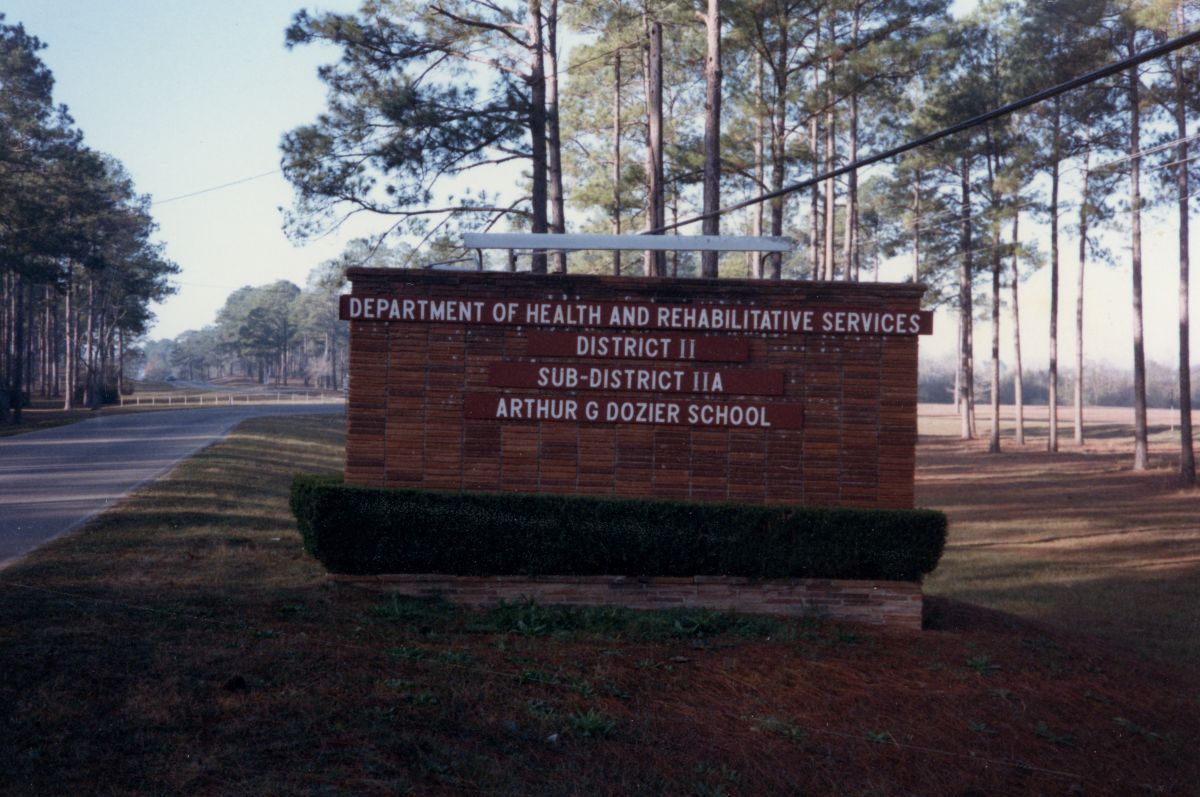 Entrance to the Arthur G. Dozier School in Marianna, Florida.