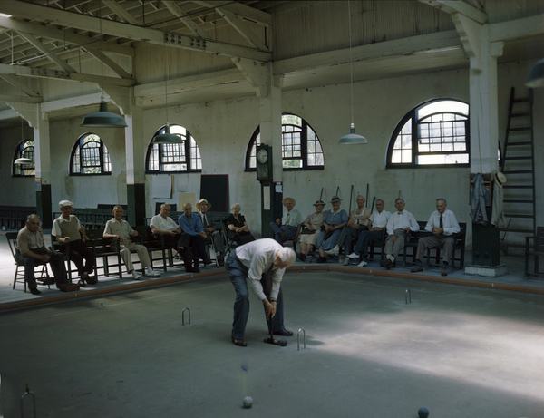 Indoor croquet in Sarasota, Florida.