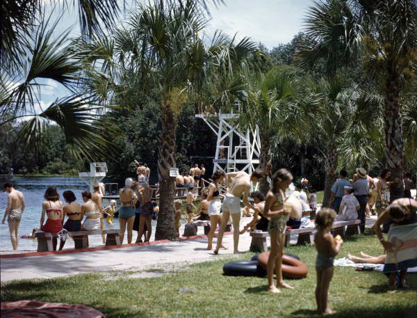 Visitors at the Silver Springs attraction in Ocala, Florida.