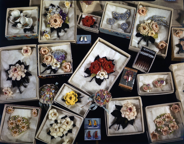 Jewelry made with shells in Sarasota, Florida.