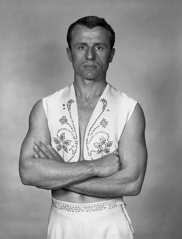 Portrait of Ringling Circus tightrope walker Manfred Fritsch.