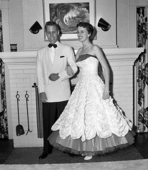 Bill Steinmetz and Sandra Sears dressed for 1st cotillion.