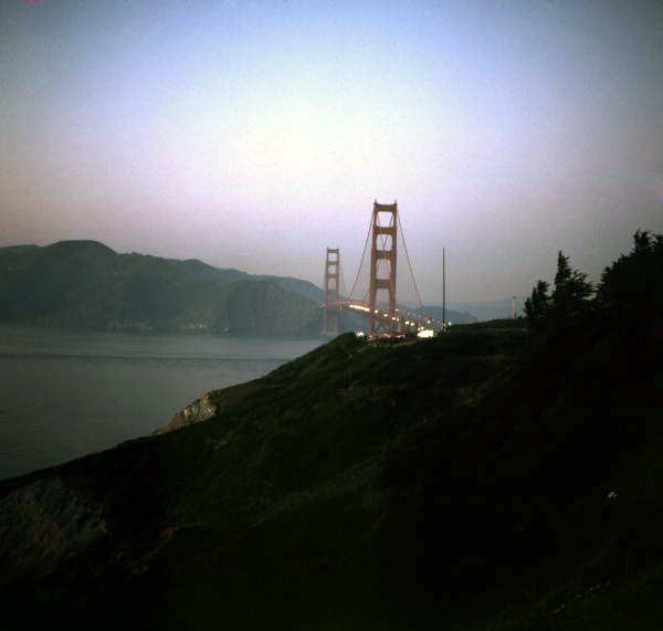View showing the Golden Gate Bridge in San Francisco, California.