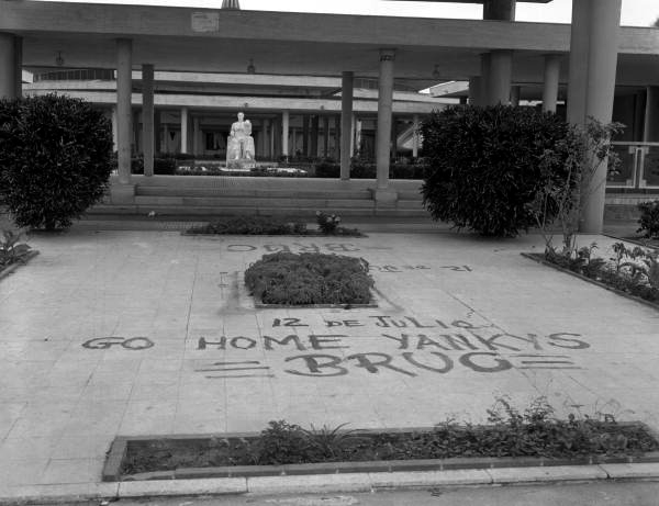 Anti-American sentiment expressed at the University of Santo Domingo in the Dominican Republic.
