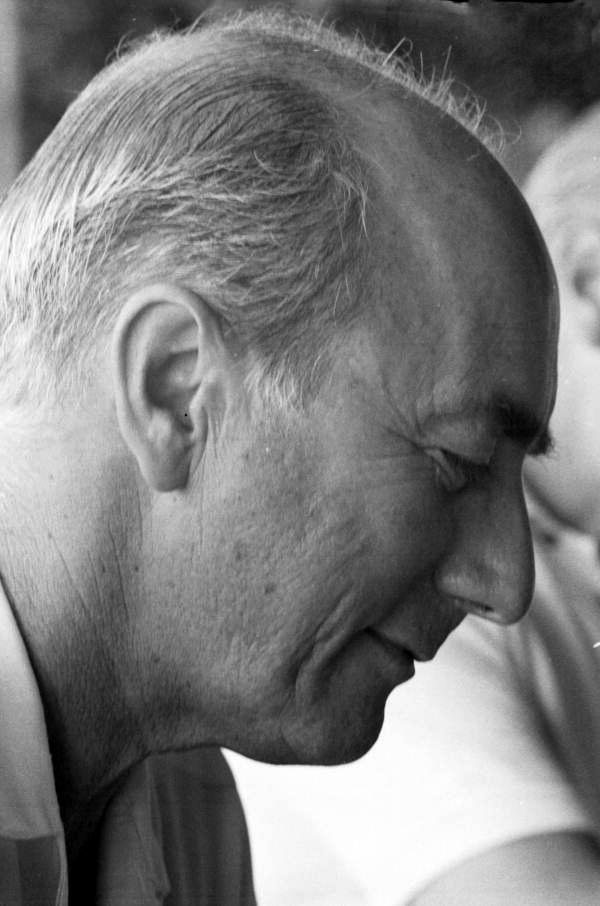 Profile portrait of American soap opera writer Irving Vendig.