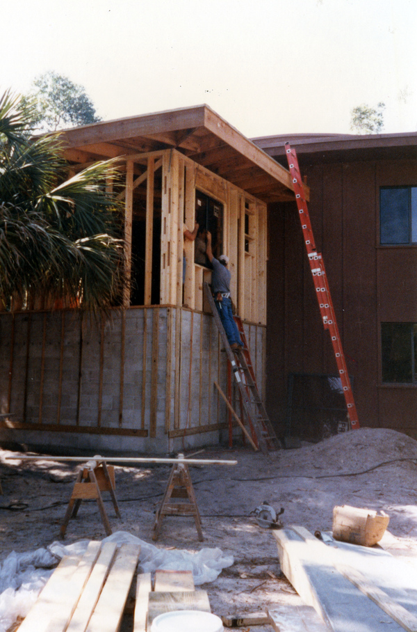 Archival vault being added to the new Koreshan Unity headquarters in Estero, Florida.