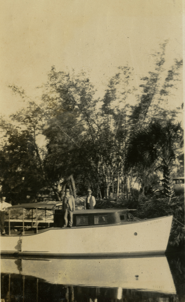 Mr. McDonald on a boat.