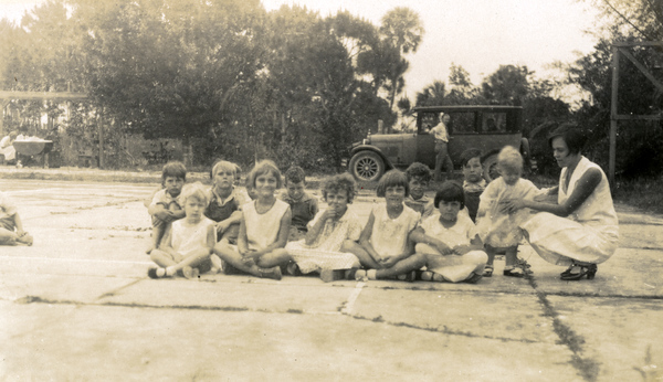 Koreshan children at an Easter party.