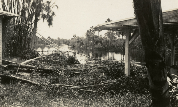 Berthaldine Boomer's dock on Koreshan Unity property in Estero, Florida.