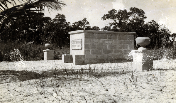 Dr. Teed's mausoleum at Ft. Myers Beach on Estero Island, Florida.