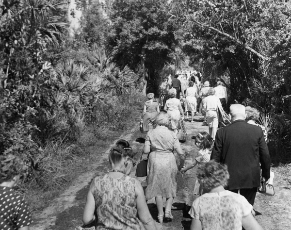Visitors at the Koreshan State Historic Site park on day of dedication.