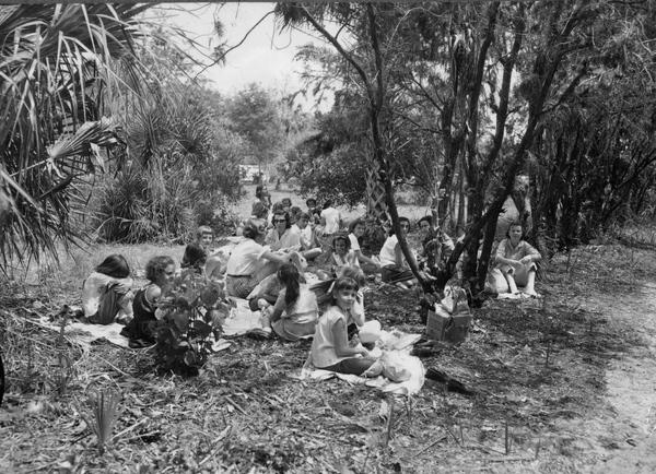 Scene from a Scouts Easter party at Koreshan Unity in Estero, Florida.