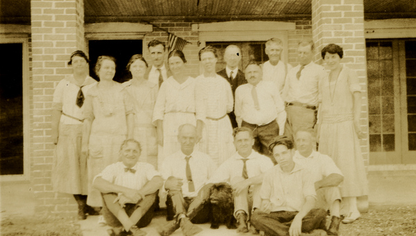 Group portrait of Koreshans during a party in Estero, Florida.