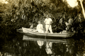 Alfred Christensen in a rowboat with a couple of Koreshan Unity sisters.