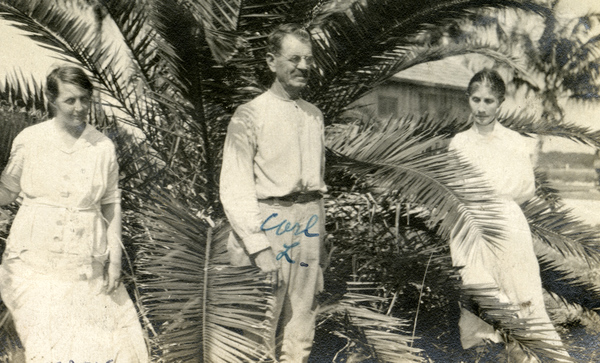 Portrait of three Koreshans in Estero, Florida.