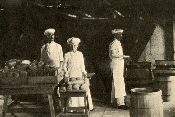 Bakers at work at the Koreshan Unity in Estero, Florida.