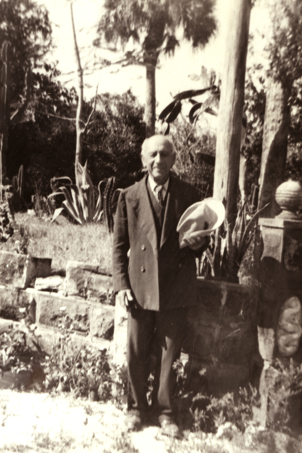 Portrait of Koreshan Henry Silverfriend in Estero, Florida.