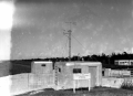 Close-up view showing weathervane and anemometer at the Canal Point Lock.