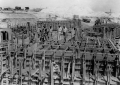 Close-up view showing construction of a hydraulic lock near Lake Okeechobee.