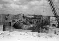 Close-up view showing pump station being constructed in the CSF Flood Control District at Lake Okeechobee.