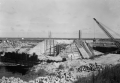 Construction of a hydraulic lock near Lake Okeechobee.