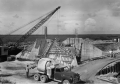 Construction of a hydraulic lock near Lake Okeechobee.