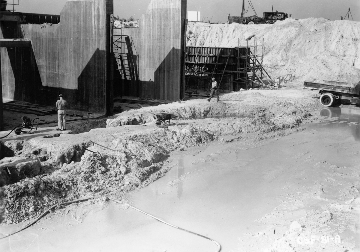 Building site for hydraulic structure in the CSF Flood Control District near Lake Okeechobee.