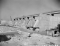 Close-up view showing construction of spillway in the CSF Flood Control District near Lake Okeechobee.