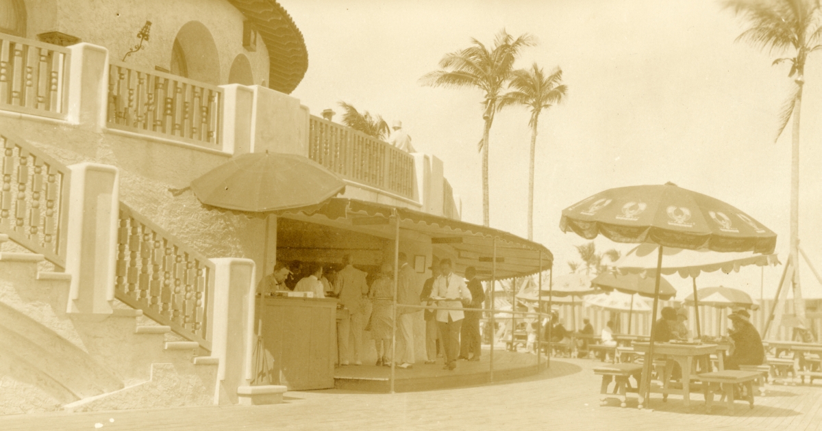 Bath and Tennis Club scene in Palm Beach.