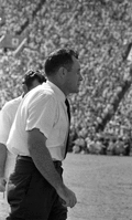 FSU head football coach Bill Peterson on sideline during game against UF in Gainesville.