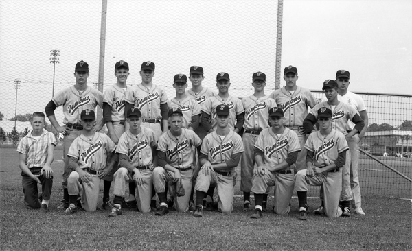 Group portrait of the Demons baseball team in Tallahassee.