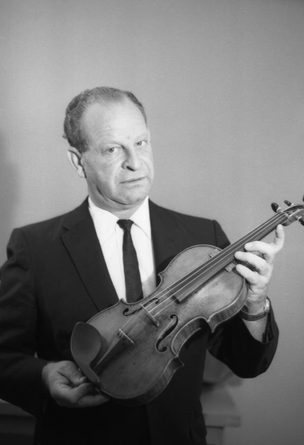 Florida Memory • Portrait of Ralph Rosenberg with a violin in Tallahassee.
