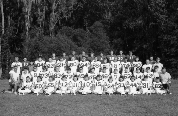 Group portrait of the Cobb Middle School football team in Tallahassee.