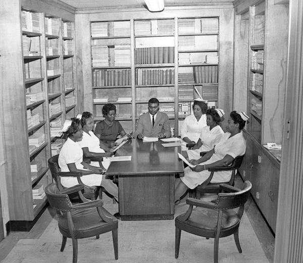 Meeting of administrators at the FAMU Hospital in Tallahassee.