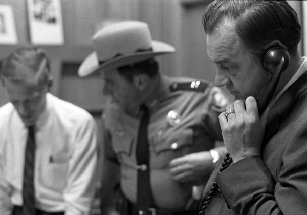 Governor Kirk on the phone while responding to the Tallahassee riots following the assassination of Dr. Martin Luther King, Jr.