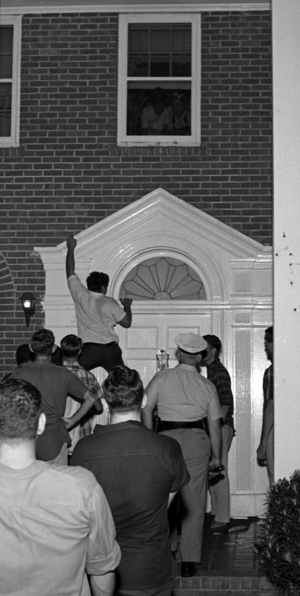 FSU students at the Alpha Gamma Delta women's fraternity house in Tallahassee.