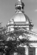Confederate flag flying at the Capitol in Tallahassee marking the anniversary of the Battle of Natural Bridge.