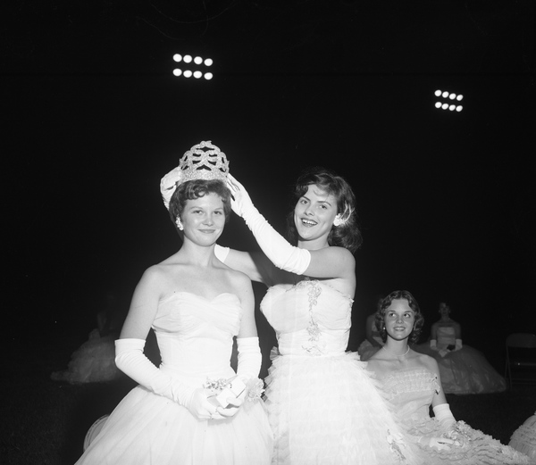 Martha Lynn Harris being crowned queen of the Jefferson County Watermelon Festival in Monticello.