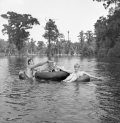FSU students tubing at Wakulla Springs.