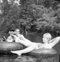 FSU students tubing at Wakulla Springs.