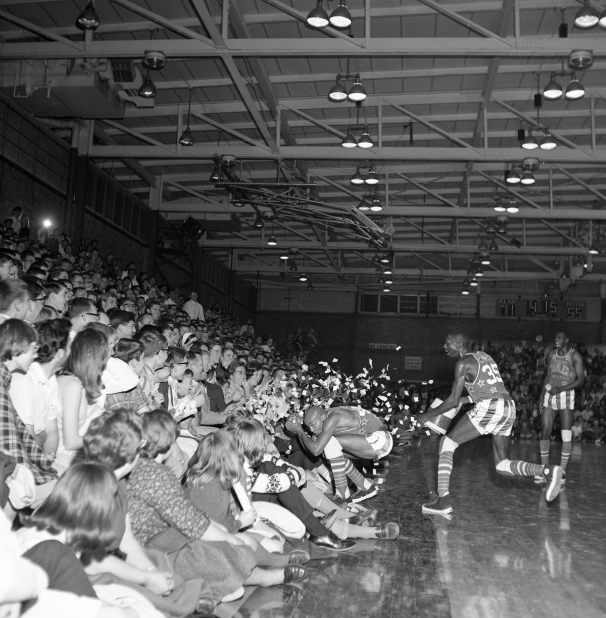 Harlem Globetrotters performing at Tully Gymnasium in Tallahassee.