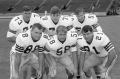 Group portrait of FSU football players at Doak Sheridan Campbell Stadium in Tallahassee.