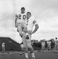 Portrait of FSU football players at Doak Sheridan Campbell Stadium in Tallahassee.