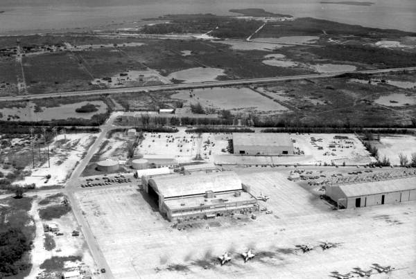 Aerial view of Key West NAS hangars - Boca Chica Key, Florida