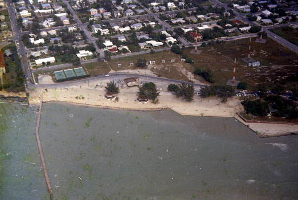 Aerial view of Monroe Beach - Key West, Florida.