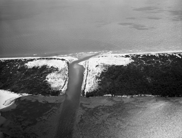 Aerial view of the Government Cut at Saint George Island.